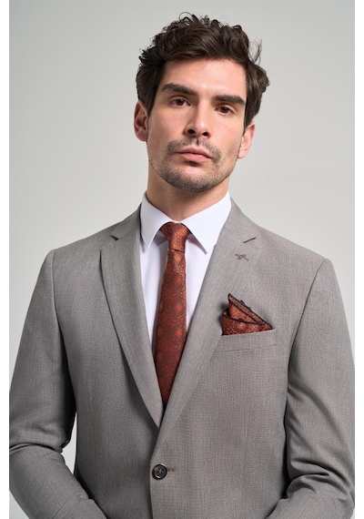 İmza Kendinden Desenli Bez Ayağı Mono Yaka Tam Astar Esnek 6 Drop Slim Fit Takım Elbise 1001250168 Koyu Bej İmza Kendinden Desenli Bez Ayağı Mono Yaka Tam Astar Esnek 6 Drop Slim Fit Takım Elbise 1001250168 Koyu Bej