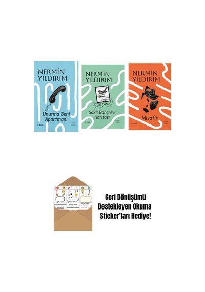 Unutma Beni Apartmanı Ciltli + Saklı Bahçeler Haritası Ciltli + Misafir Ciltli + Okuma Sticker'ları