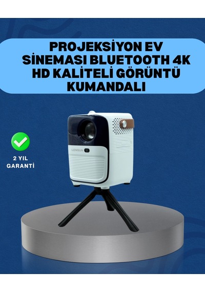 Ultra Hd Çözünürlüklü Taşınabilir Projektör 1920x1080 Piksel Görüntü Kalitesi Kopya
