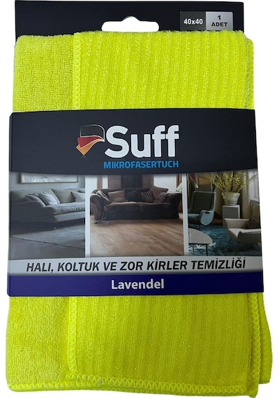 Lavanta Mikrofiber Halı, Koltuk Ve Zor Kirler Temizlik 40 X 40 Cm, Sarı