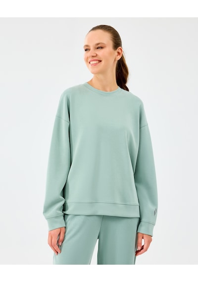 Skechers W Lounge Loose Crew Neck Sweatshirt Kadın Lightgreen Sweatshirt S2510052-3869 Açık Yeşil