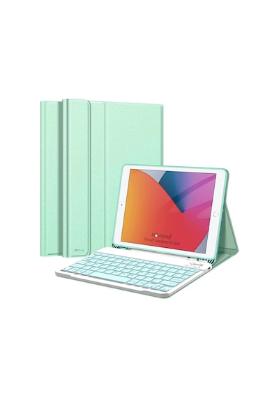 NovStap Apple Uyumlu iPad  Air 1 2 9.7 inç 2017 2018 5/6 Nesil ile Bluetooth Klavyeli Kılıf