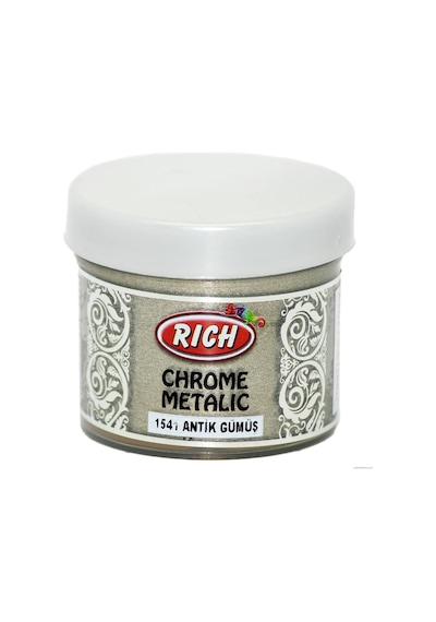 1541 Antik Gümüş Rich Chrome Metalik Boya 60 Ml.