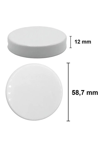 Rotanev 6 Adet 50 ml Plastik Beyaz Kapaklı Ve Iç Kapaklı 50 Cc Şeffaf Cam Krem Kavanozu
