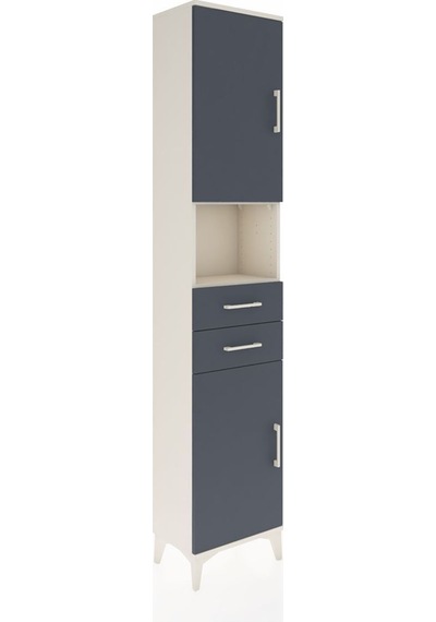 Arges Dolap 4 Raflı 2 Çekmeceli 2 Kapaklı 44x30x221 Aytaşı-antrasit Aytası
