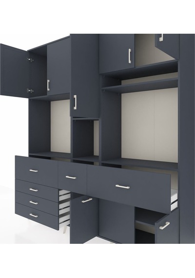 Hyperion Dolap 10 Raflı 6 Çekmeceli 8 Kapaklı 220x44x243 Antrasit-antrasit/antrasit Antrasıt/antrasıt - Antrasıt Hyperion Dolap 10 Raflı 6 Çekmeceli 8 Kapaklı 220x44x243 Antrasit-antrasit/antrasit Antrasıt/antrasıt - Antrasıt