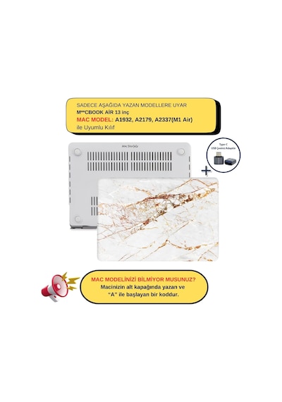 Macbook Air M1 Kılıf A2337 Uyumlu 13 İnç Mermer Desenli Hard Case A2179 A1932 Sert Koruyucu Kapak Sarı Belirtilmemiş Macbook Air M1 Kılıf A2337 Uyumlu 13 İnç Mermer Desenli Hard Case A2179 A1932 Sert Koruyucu Kapak Sarı Belirtilmemiş