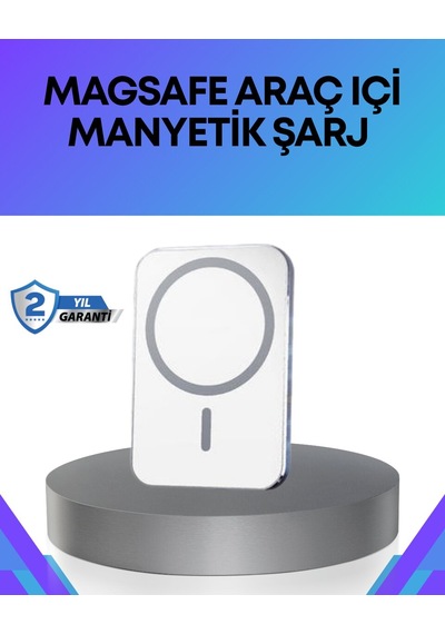 360 Döner Başlıklı Magsafe Araç Telefon Tutucu Hızlı Şarjlı Mh-hs0213-1464