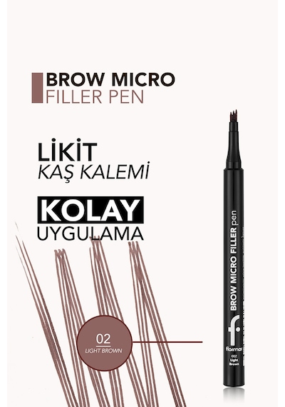 Brow Micro Filler Tarayıcı Keçe Uçlu Kaş Kalemi 8682536093026 002 Lght Brown