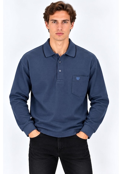 Classics Men Simenti Regular Fit Polo Yaka Sweatshirt - 7801 Mavi