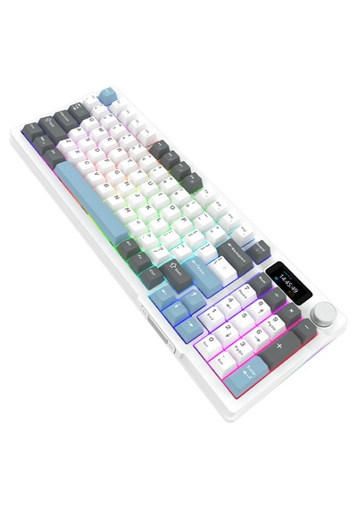 Aqırys Atrıa White %95 Aqirys White Linear Switch Hotswap Rgb İngilizce Mekanik Gaming Klavye