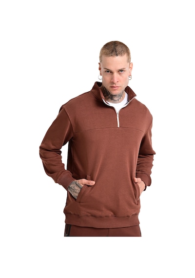 Sportive Badajoz Erkek Kahverengi Günlük Stil Sweatshirt 24ke016-khve Kahverengi