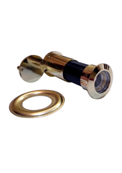 60X90 Kapaklı Saten/Sarı Çelik Kapı Dürbünü Çapı 24Mm (Pul Dahil)