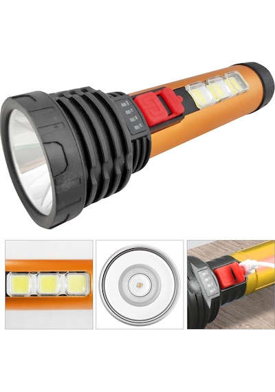 El Feneri+cob Led 5w Şarjlı Gold Orıon Zb-g12 Siyah El Feneri+cob Led 5w Şarjlı Gold Orıon Zb-g12 Siyah
