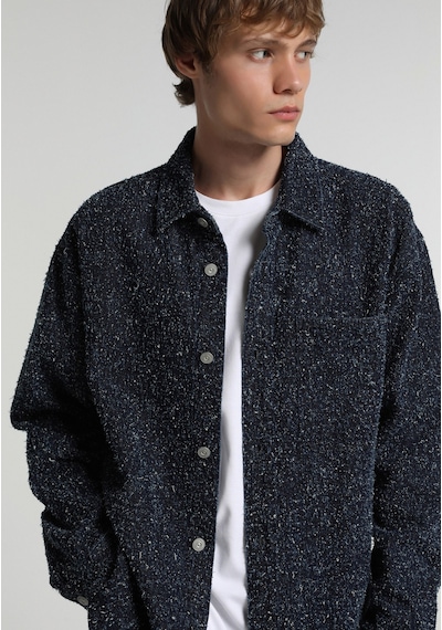 Colin's Colins Oversize Fit Erkek Mid İndigo Denim Shacket Cl1082672 Q1.v1 Dn45146