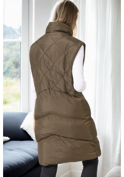 Z6743 Dewberry Bayan Yelek-haki-1 Haki-1