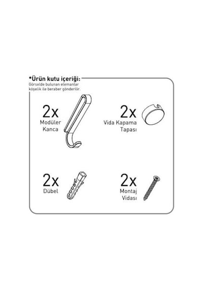 Geseus Paslanmaz Çelik İki Katlı Kancalı Banyo Köşe Rafı İnox BK082H Çok Renkli