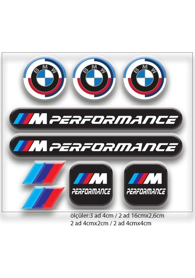Bmw Karışık Set Oto Sticker 3d