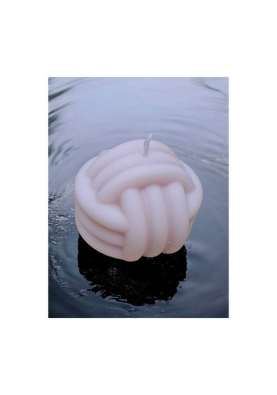 Loacandleco Düğümlü Dinginlik-kalın İp Topu Formlu El Yapımı Soya Mum Pembe - 714017415 Pembe