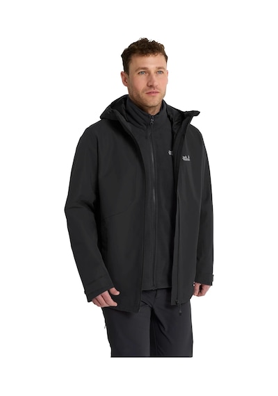 Jack Wolfskin Stonetrail 3in1 Erkek Mont C-jaca66291e50v37 Siyah