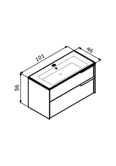 Orka Noventa 101 Alt Modül + Lavabo Cabana Diğer Orka Noventa 101 Alt Modül + Lavabo Cabana Diğer