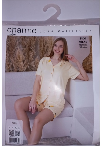 Charme Pijama Takımı Sarı