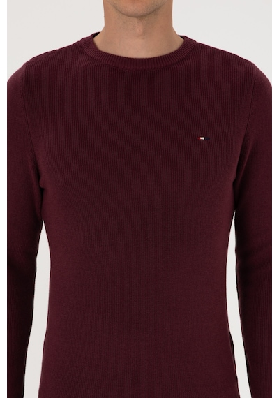 U.S. Polo Assn. Erkek Slim Fit Bisiklet Yaka Bordo Basic Kazak 50313667-VR177 U.S. Polo Assn. Erkek Slim Fit Bisiklet Yaka Bordo Basic Kazak 50313667-VR177
