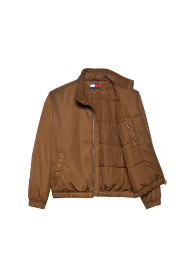 Tommy Hilfiger Erkek Dik Yaka Dolgulu Mont - Kahverengi Pecan Nut