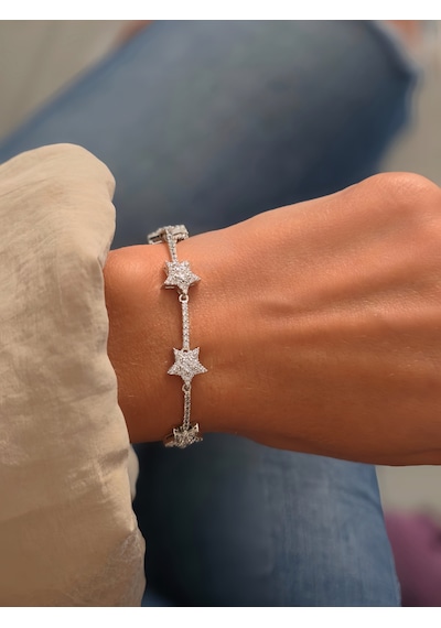 Yıldız Su Yolu Vip Silver Renkli Çelik Bileklik Gümüş