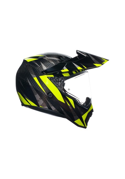 Agv AX-9 Multi Steppa Carbon Kapalı Kask Sarı - Siyah