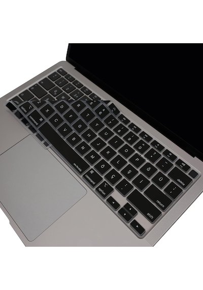 Türkçe Q Klavye Koruyucu Macbook Air 13 A2179 A2337 M1 Uyumlu Us Ansı Düz Enter Ultra İnce