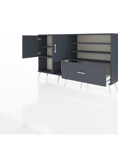 Arges Konsol 7 Raflı Tek Çekmeceli 2 Kapaklı 176x30x99 Antrasit-antrasit Antrasit - Antrasit Arges Konsol 7 Raflı Tek Çekmeceli 2 Kapaklı 176x30x99 Antrasit-antrasit Antrasit - Antrasit