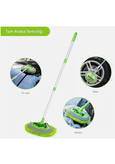 Qasul Mikrofiber Çok Fonksiyonlu Uzun Sopalı Mop