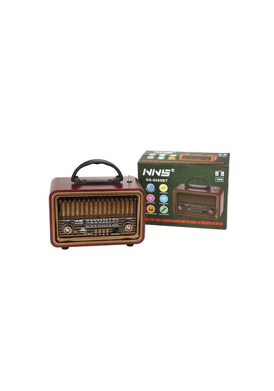 Taşınabilir Nostaljik Radyo Hoparlör Ns-8069bt Bluetooth Speaker Usb+tf Card+aux