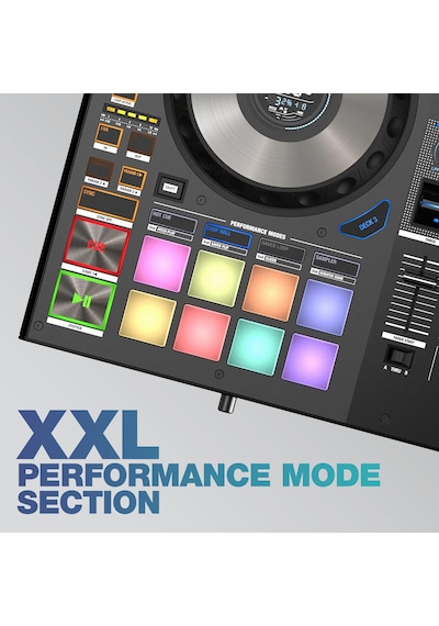 Reloop Mixon 8 Pro 4-kanallı Profesyonel Hybrid Dj Controller Serato Dj Pro & Algoriddim Djay Pro Ai Mac, Pc, Apple iOS & Android Uyumlu