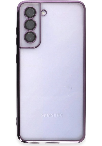 Mey İthalat Samsung Uyumlu Galaxy S21 Fe Kılıf Lensli Silikon - Mor