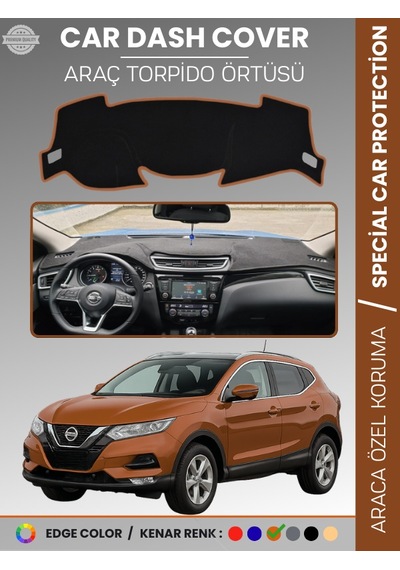 Nissan Qashqai J11 2013-2020 Torpido Örtüsü Ön Göğüs Koruma Araca Özel Uv Koruma - 105 Stiloto