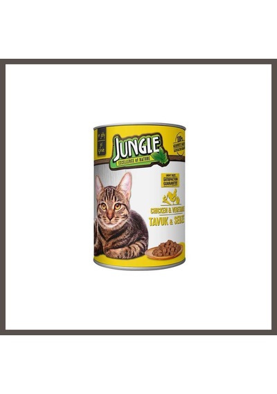 Jungle Kedi Konserve Tavuklu & Sebzeli 400gr 1 Adet Nxrlvng