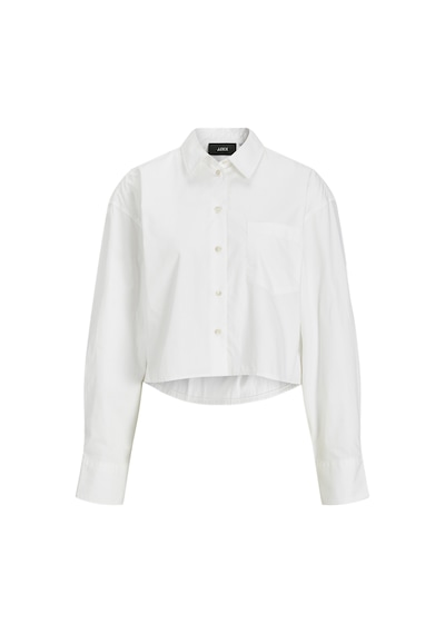 Jack & Jones Kadin Crop Poplin Gömlek - Jamie 12260549 White Beyaz
