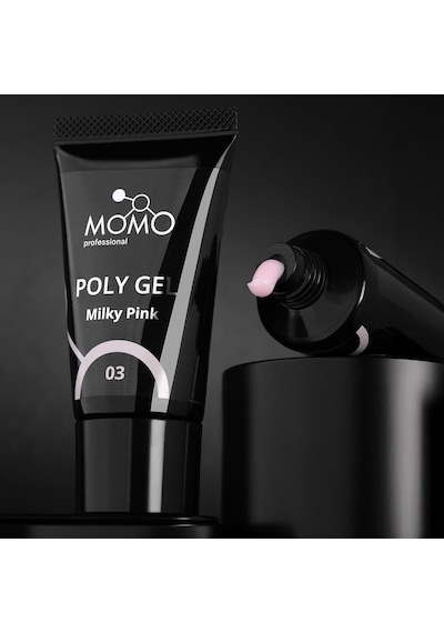 Momo Professional Protez Tırnak İçin Poly Gel Poli Jel No.03 Açık Pembe 30 Gr