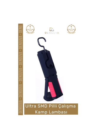 Deluxe Seri Beyaz Aydınlatma Kauçuk Mıknatıslı Ultra Smd Pilli Çalışma Kamp Lambası Çok Renkli