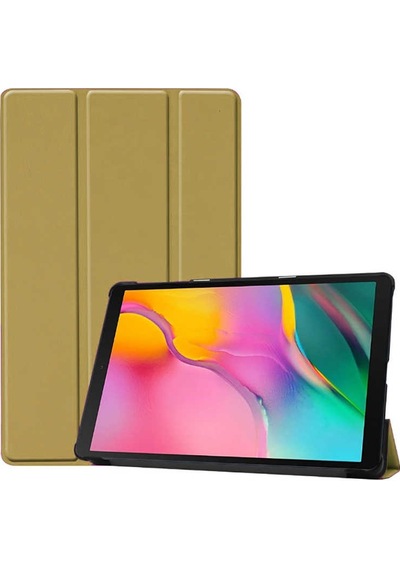 Huawei Mediapad T3 10 2017 Ags-w09-ags-l09-ags-l03 Uyumlu Smart Cover Standlı 1-1 Tablet Kılıfı - Gold - T13372