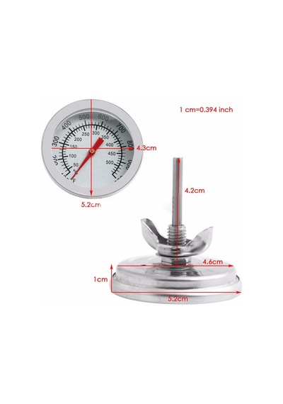 Barbekü Mangal Fırın Termometresi 50-500 Derece Thr224