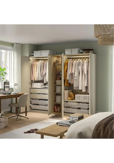Ikea Çok Renkli Modern Kapaklı Gardırop