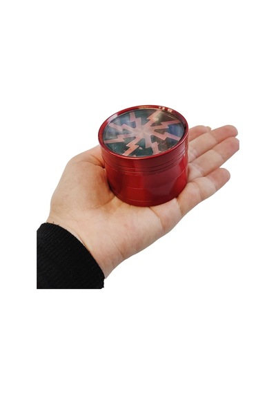 Lexroo Kırmızı 63 Mm. Baharat Herbal Öğütücüsü Parçalayıcı Pt55krx