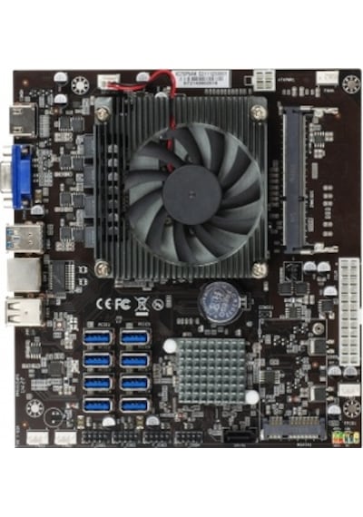 Esonic 8'li Mining Anakart (İşlemci + Fan Dahil) + 4 GB DDR3 Ram
