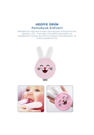 Babyjem Bebek Bakım Bakım Seti Mavi 7 Parça Pembe + Pamukçuk Eldiveni Pembe Hediyeli