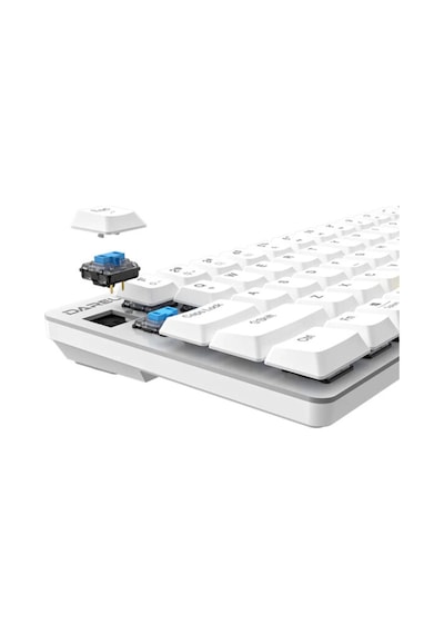 Ek868 White %65 Blue Low-profile Switch Bluetooth İngilizce Mekanik Gaming Klavye