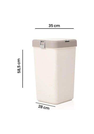 Motek Kirli Çamaşır Sepeti Pratik Kapaklı 40 Litre Mt08 Çok Renkli