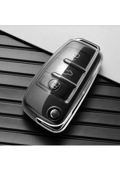 Audi Q7 Premium Şeffaf Anahtar Kılıfı